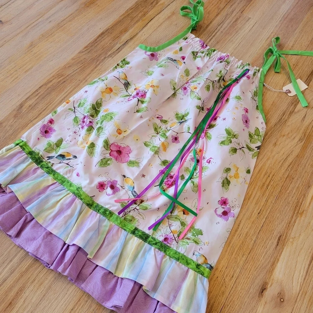 🔥 (5for$35) Kids Handmade boho patch Dress  Available Hand-sewn High Quality